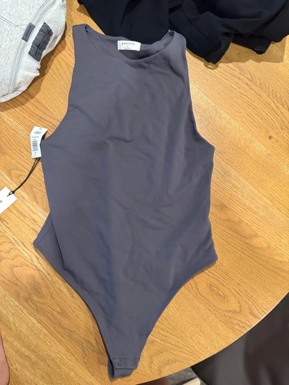 Babaton Slate Gray high neck bodysuit - Picture 4 of 5